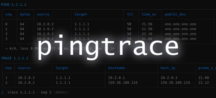 Pingtrace 终端截图