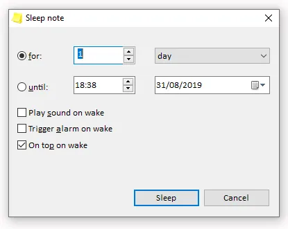 设置便签睡眠时间
